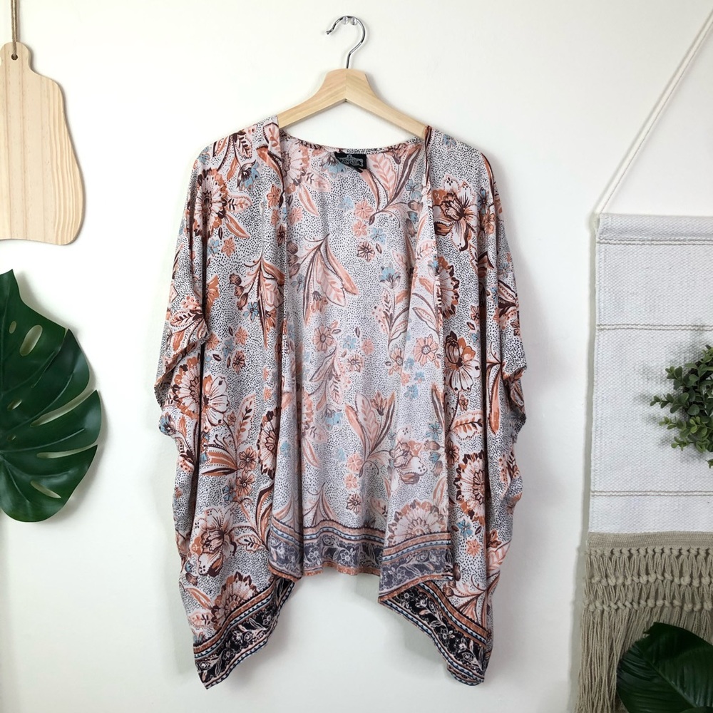 Angie | Floral Print Kimono Sleeve Cardigan Medium - Picture 8 of 12